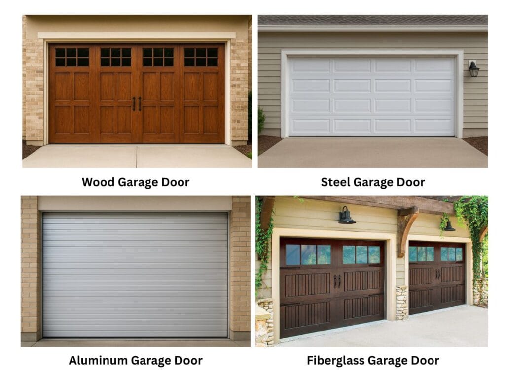 materials for new Residential garage door installation